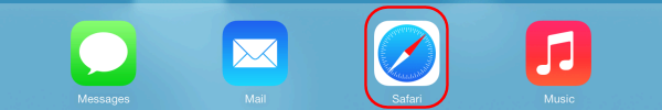 Open Safari in iOS7