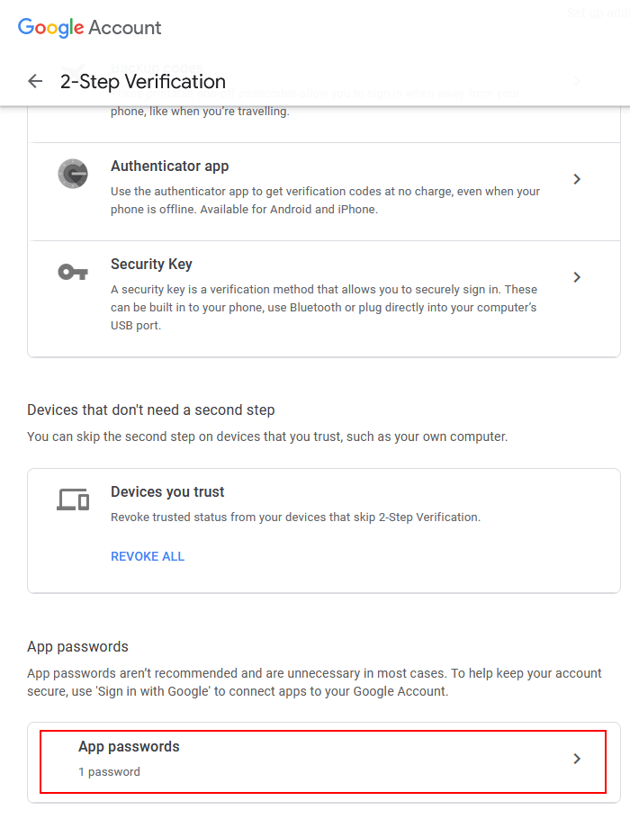 Allow external connections to Gmail