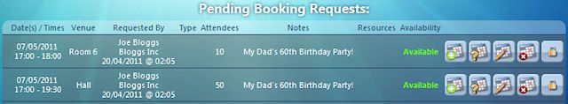 Pending Booking Requests