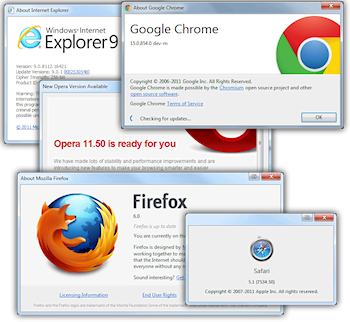 web browser versions