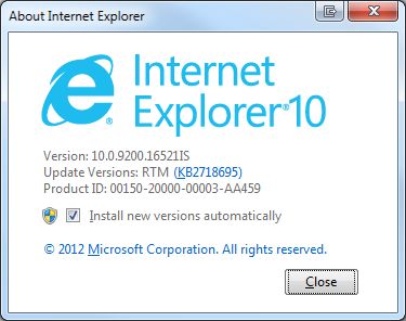 IE10 Release To Manufacturing (RTM)