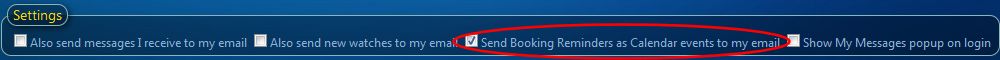 Send Booking Reminders as Outlook/Thunderbird Calendar Events