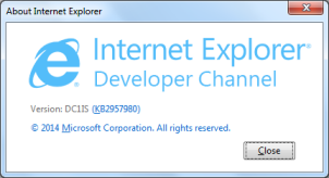 Internet Explorer Developer Channel