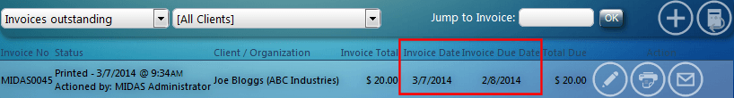 Invoice Overdue Column