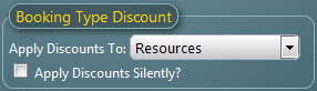 Apply discounts to venues and/or resources