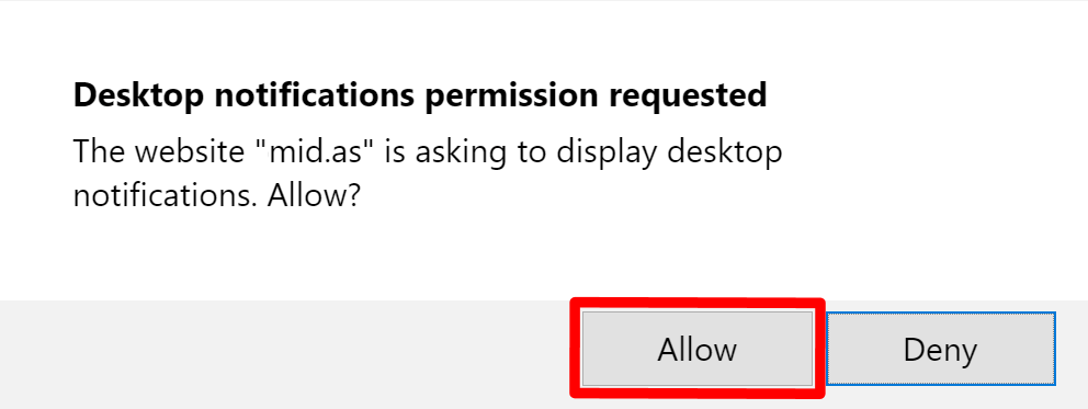 Enable MIDAS Desktop Notifications