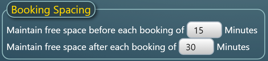 Maintain Spacing (Gaps) Between Bookings