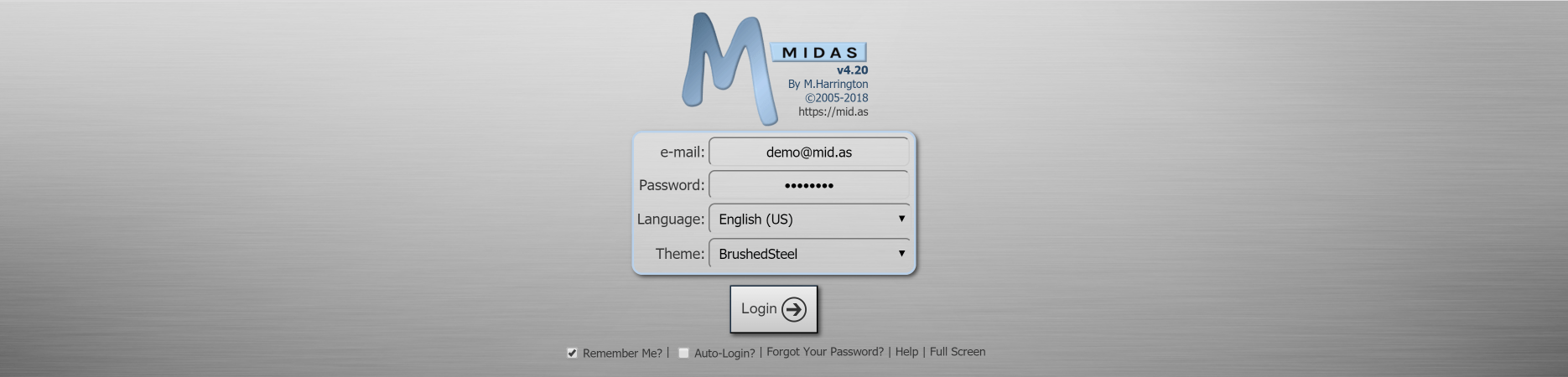 Brushed Steel Theme for MIDAS