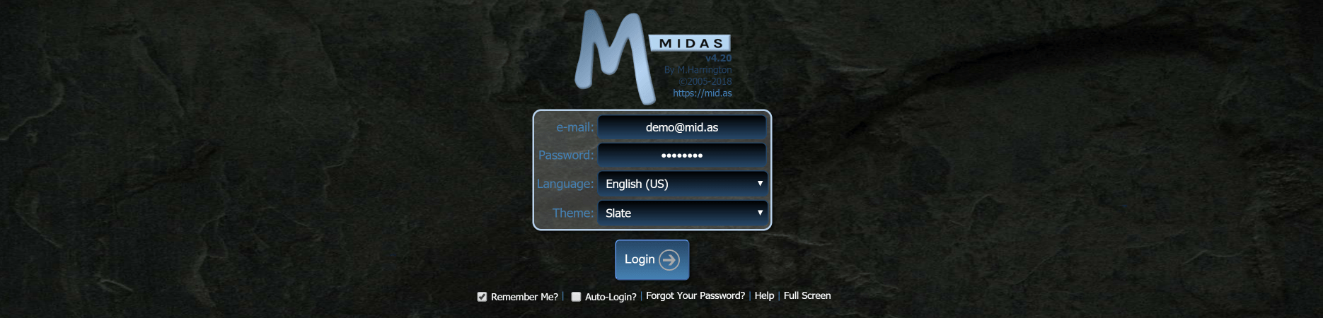 Dark Slate Theme for MIDAS