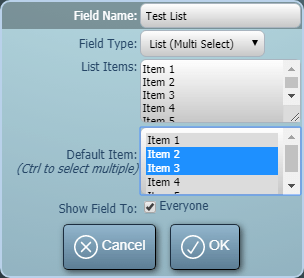 Multi-select custom drop-down field in MIDAS booking systems