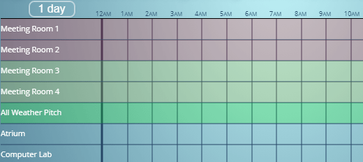 "Colorize" venues in the Booking Grid