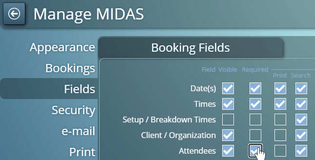 Make the "Attendees" field mandatory