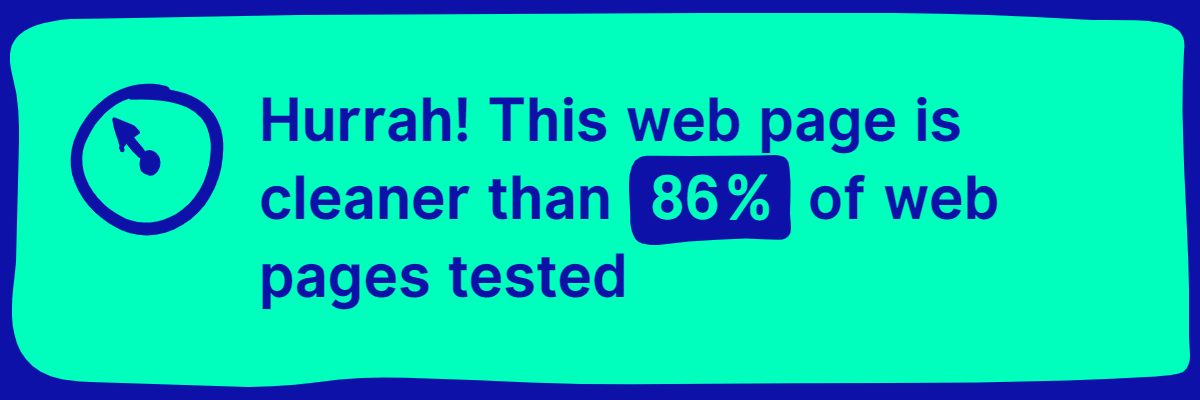 MIDAS uses 86% less carbon than the average website