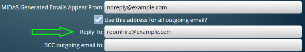 Specifying a "reply to" email address