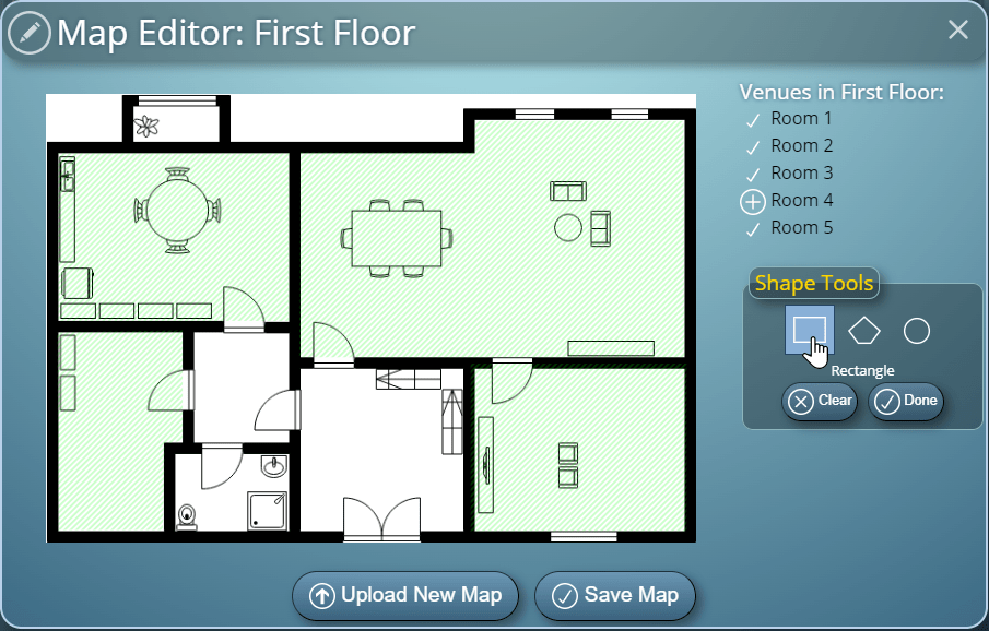 The Floor Plan / Map Editor in MIDAS