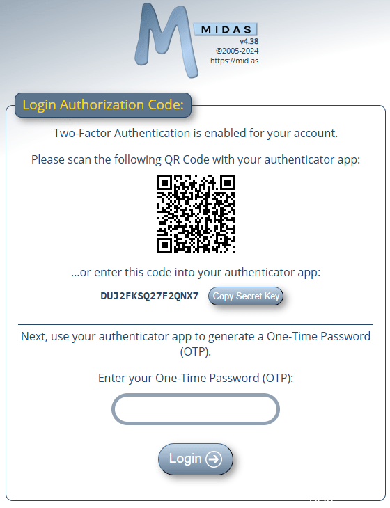 Setting up your authenticator app upon first login