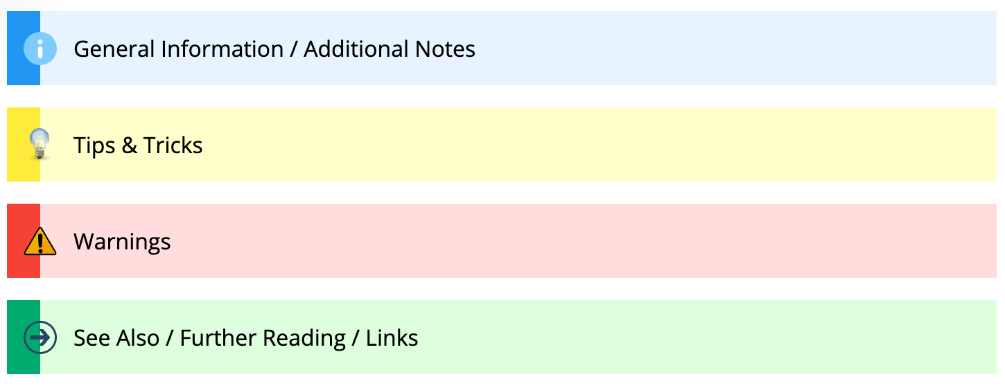 New Info Boxes in MIDAS v4.41