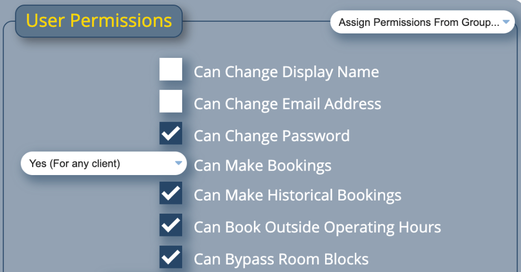 Previous permission assignment method using user groups in MIDAS