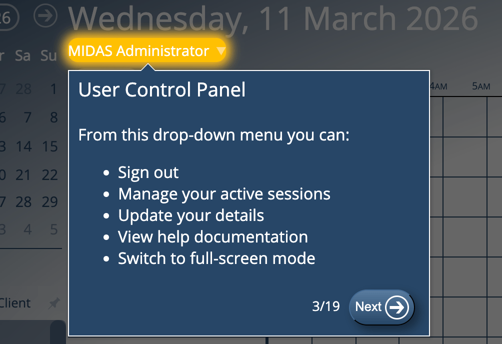Quick Tour: User Control Panel