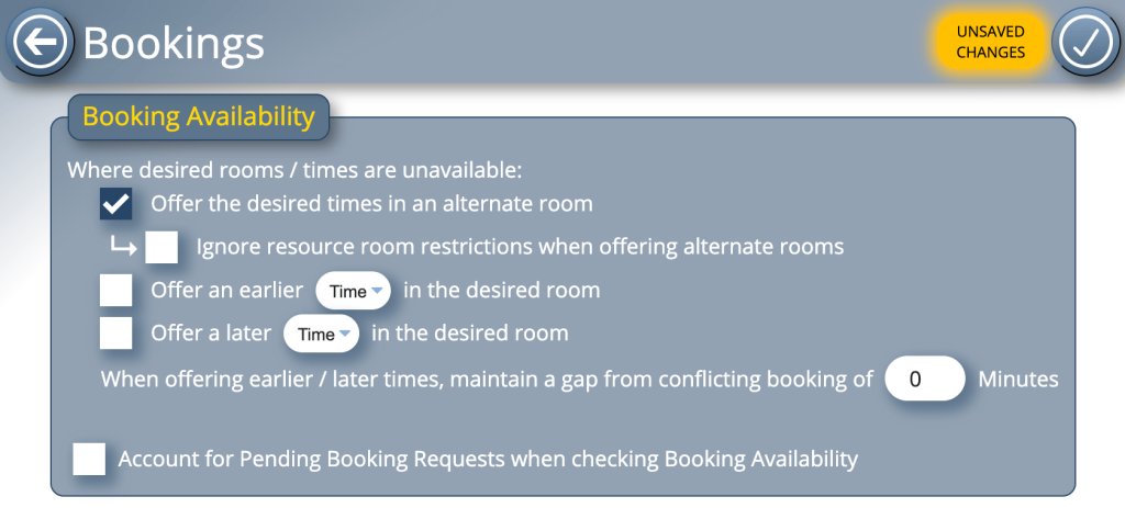 Unsaved Changes indicator in MIDAS administrative settings