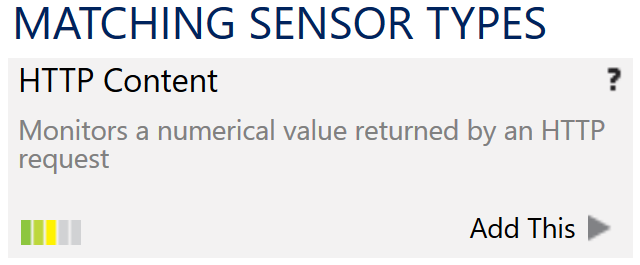 Add HTTP Content Sensor